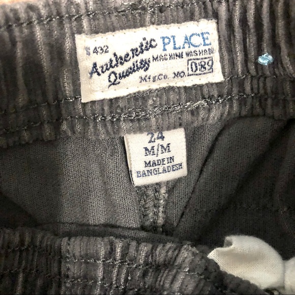 Children’s Place Grey Corduroy Pants Size 24 months Adjustable Elastic Waistband - Picture 3 of 3